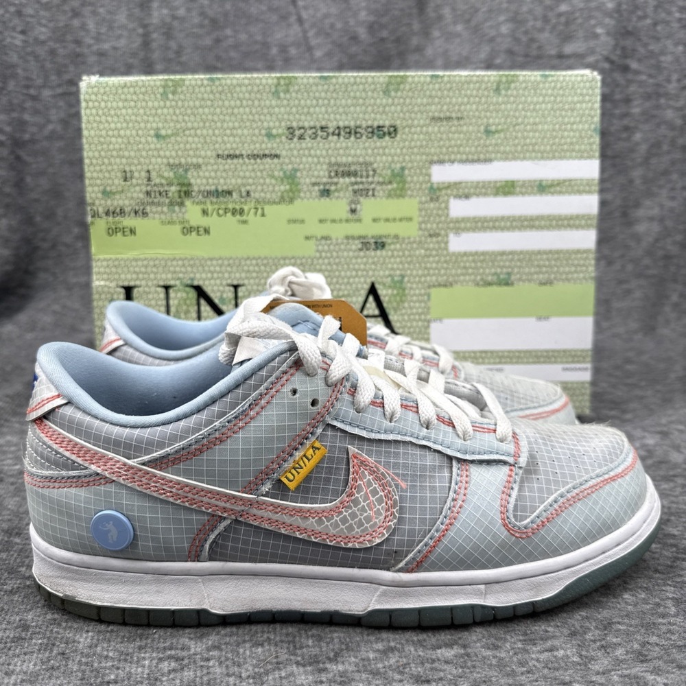 Nike Dunk Low Union LA Passport Argon Size 9 Blue Ripstop DJ9649-400 OG Box